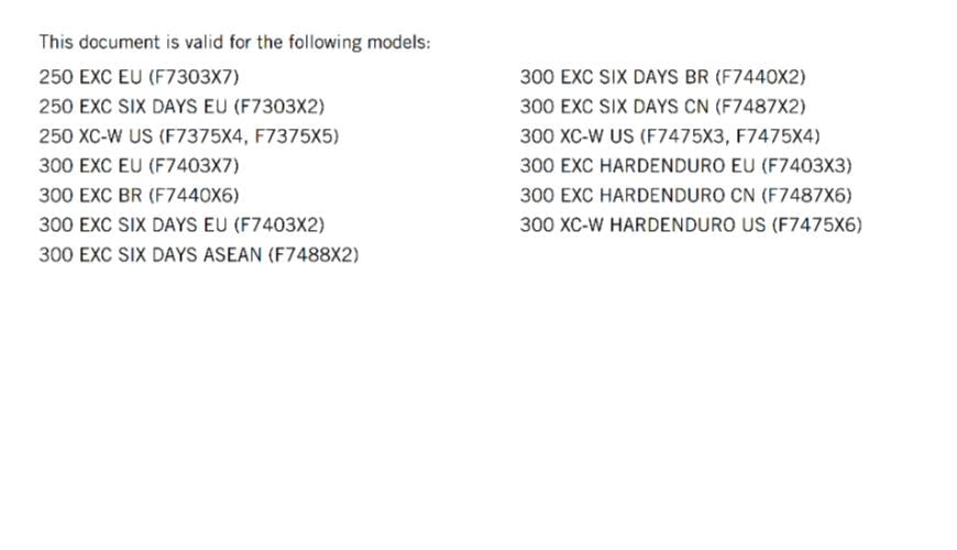 2024 OWNERS MANUAL - KTM 250 300 EXC SIX DAYS XC-W HARDENDURO - REPRINT