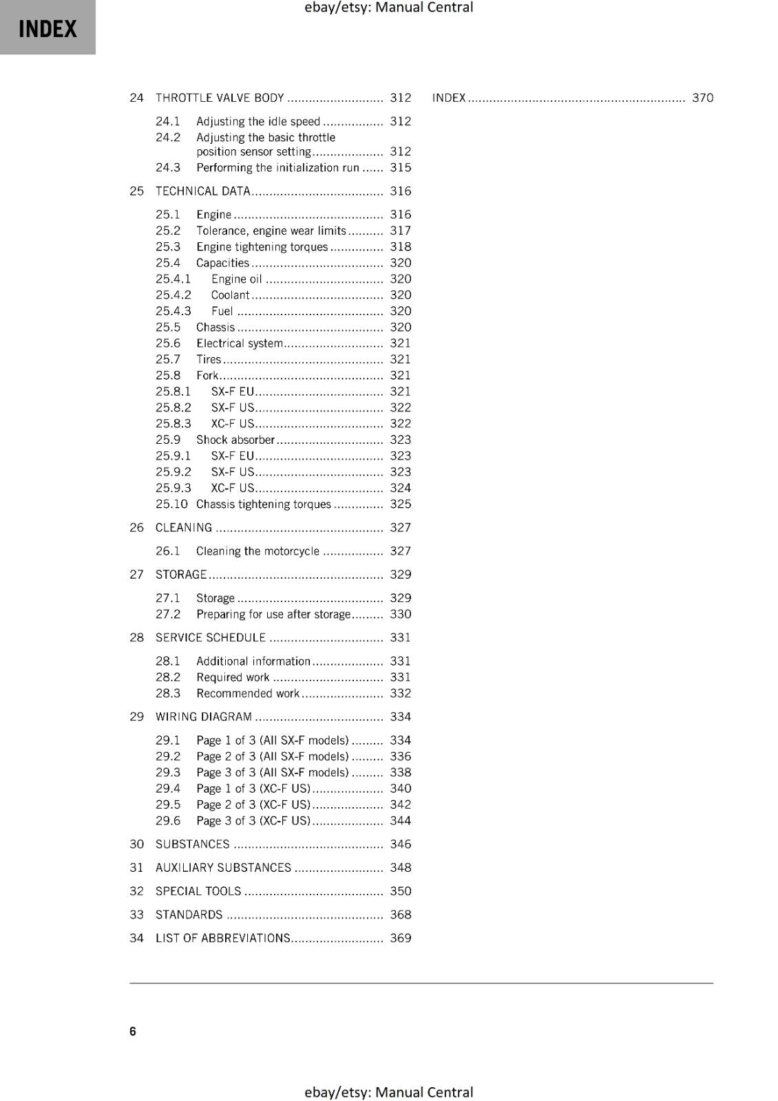 KTM 2020 - 350 SX-F XC-F -  WORKSHOP SERVICE REPAIR MANUAL - REPRINTED