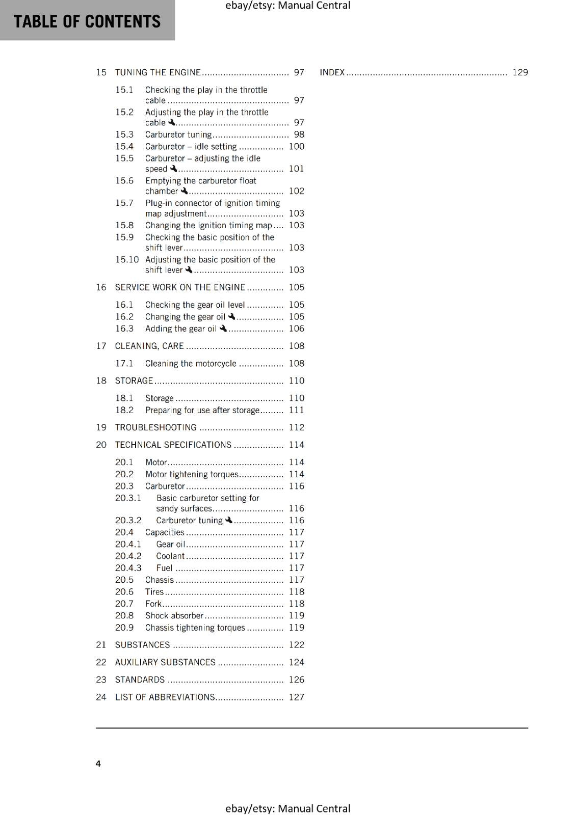 2024 OWNERS MANUAL - KTM 85 SX - 17/14 19/16 - REPRINT