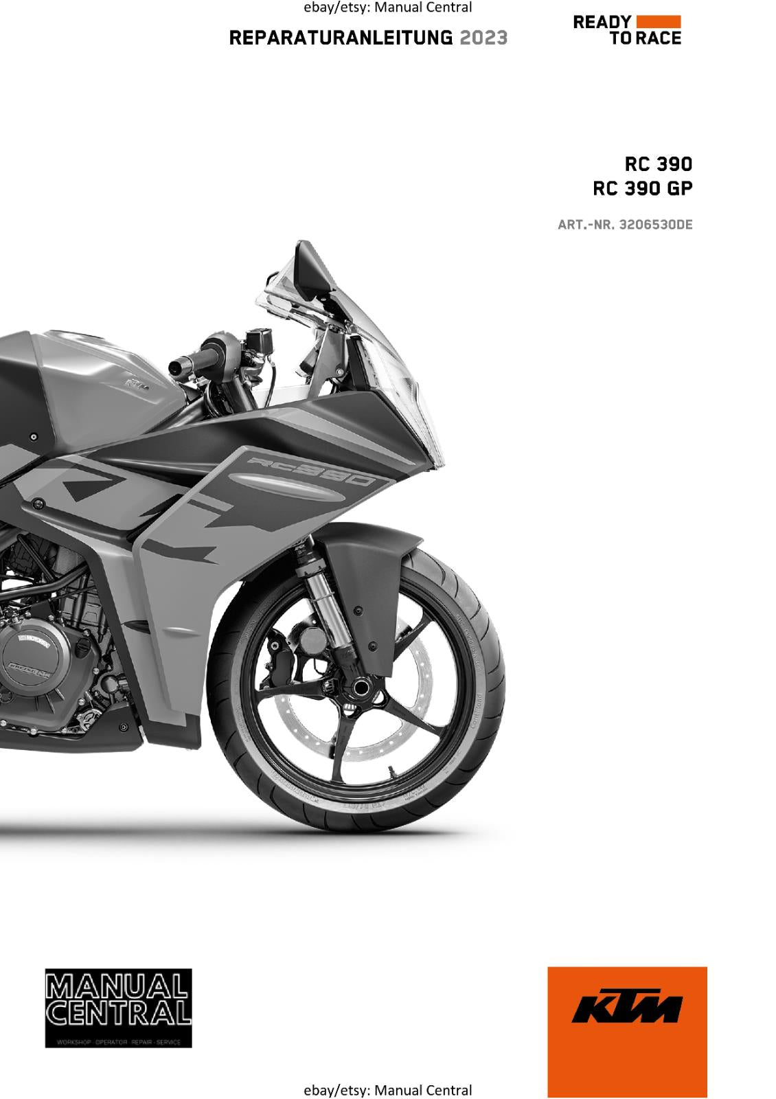 GERMAN LANGUAGE - KTM 2023- RC 390 GP - REPARATURANLEITUNG