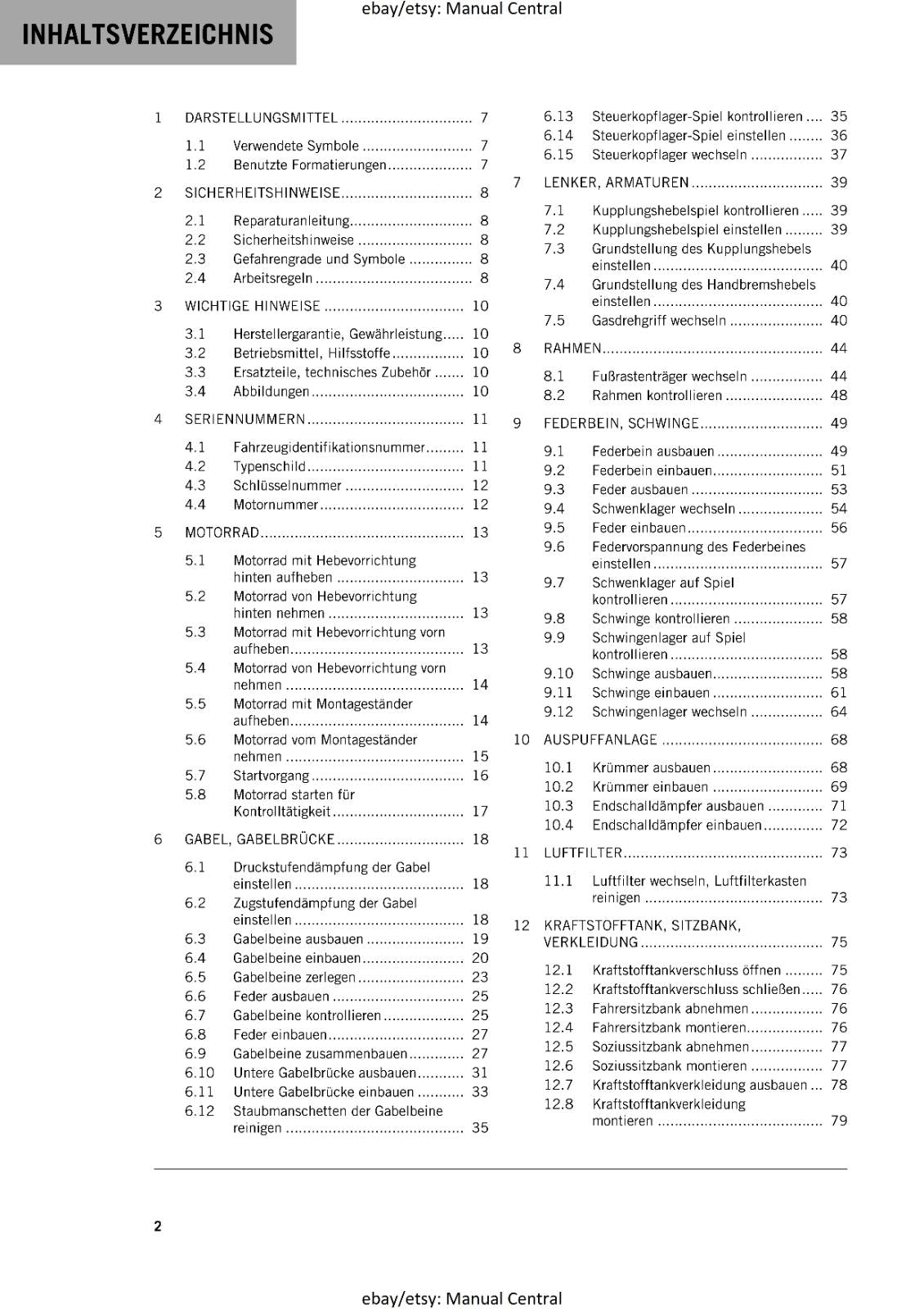 GERMAN LANGUAGE - KTM 2023- RC 390 GP - REPARATURANLEITUNG