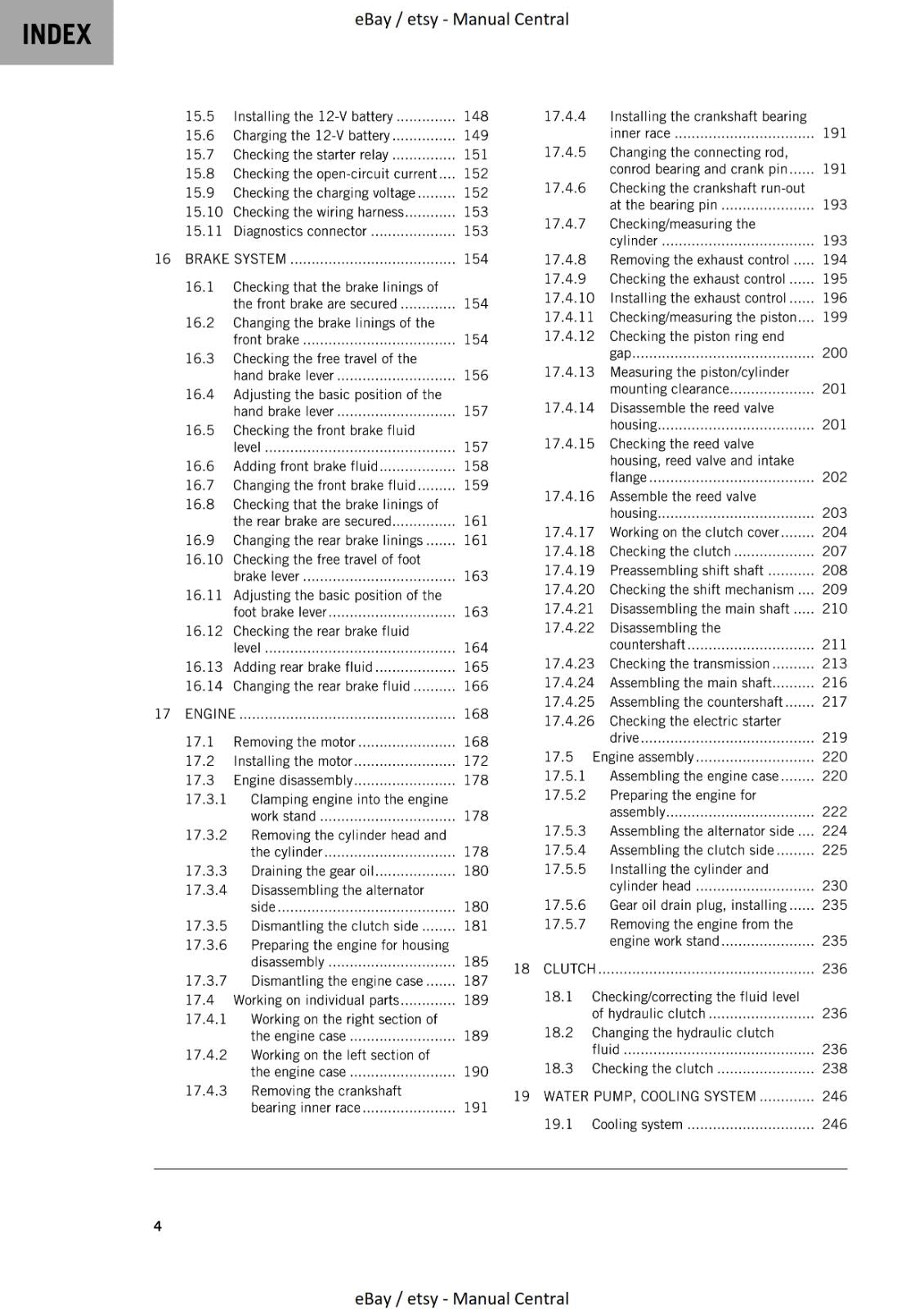 KTM MOTORCYCLE 2023 - 250 300 SX XC - WORKSHOP SERVICE - REPRINT