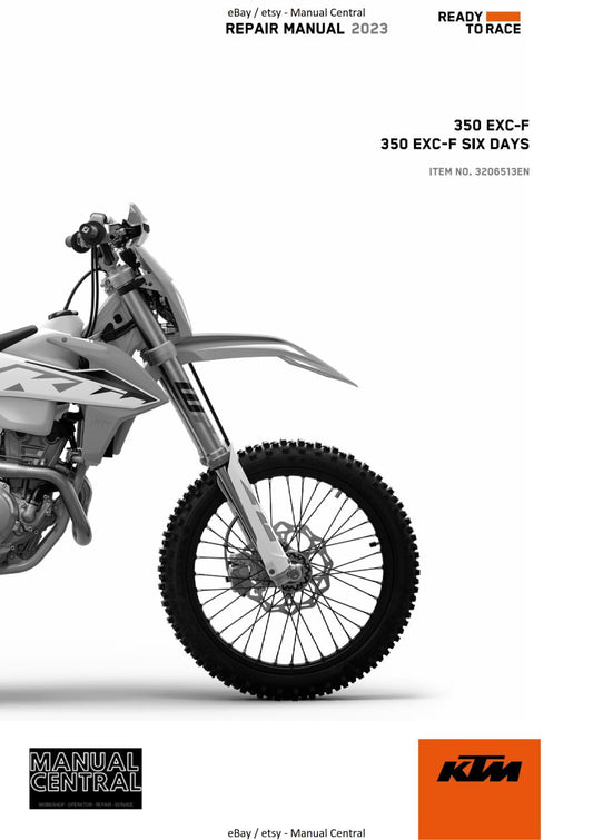 KTM MOTORCYCLE 2023 - 350 EXC-F SIX DAYS - WORKSHOP SERVICE - REPRINT