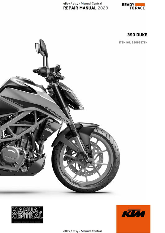 KTM MOTORCYCLE 2023 - 390 DUKE - WORKSHOP SERVICE - REPRINT