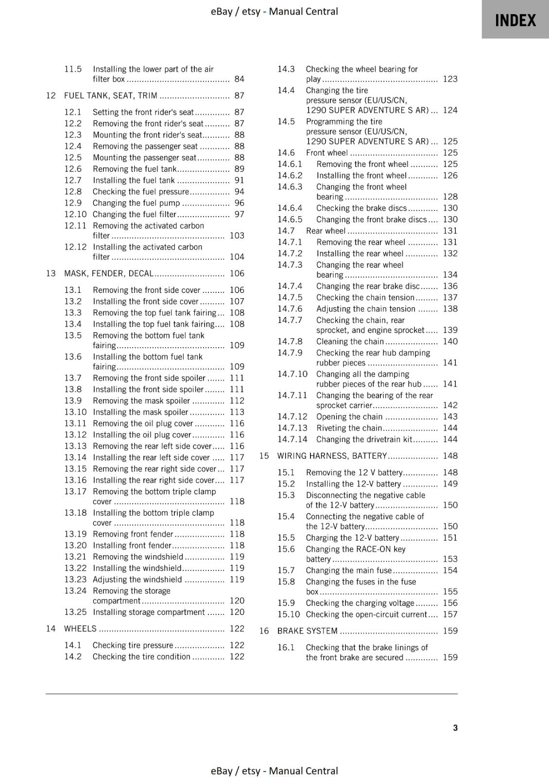 KTM MOTORCYCLE 2023 - 1290 SUPER ADVENTURE S - WORKSHOP SERVICE - REPRINT