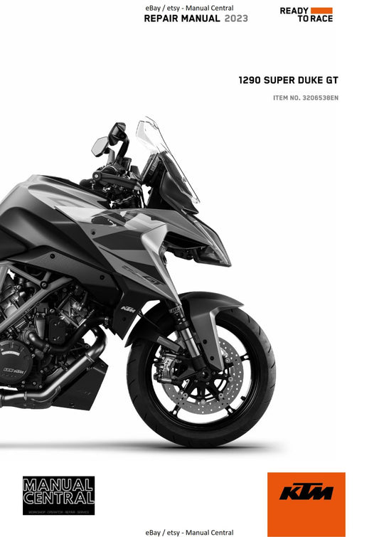 KTM MOTORCYCLE 2023 - 1290 SUPER DUKE GT - WORKSHOP SERVICE - REPRINT