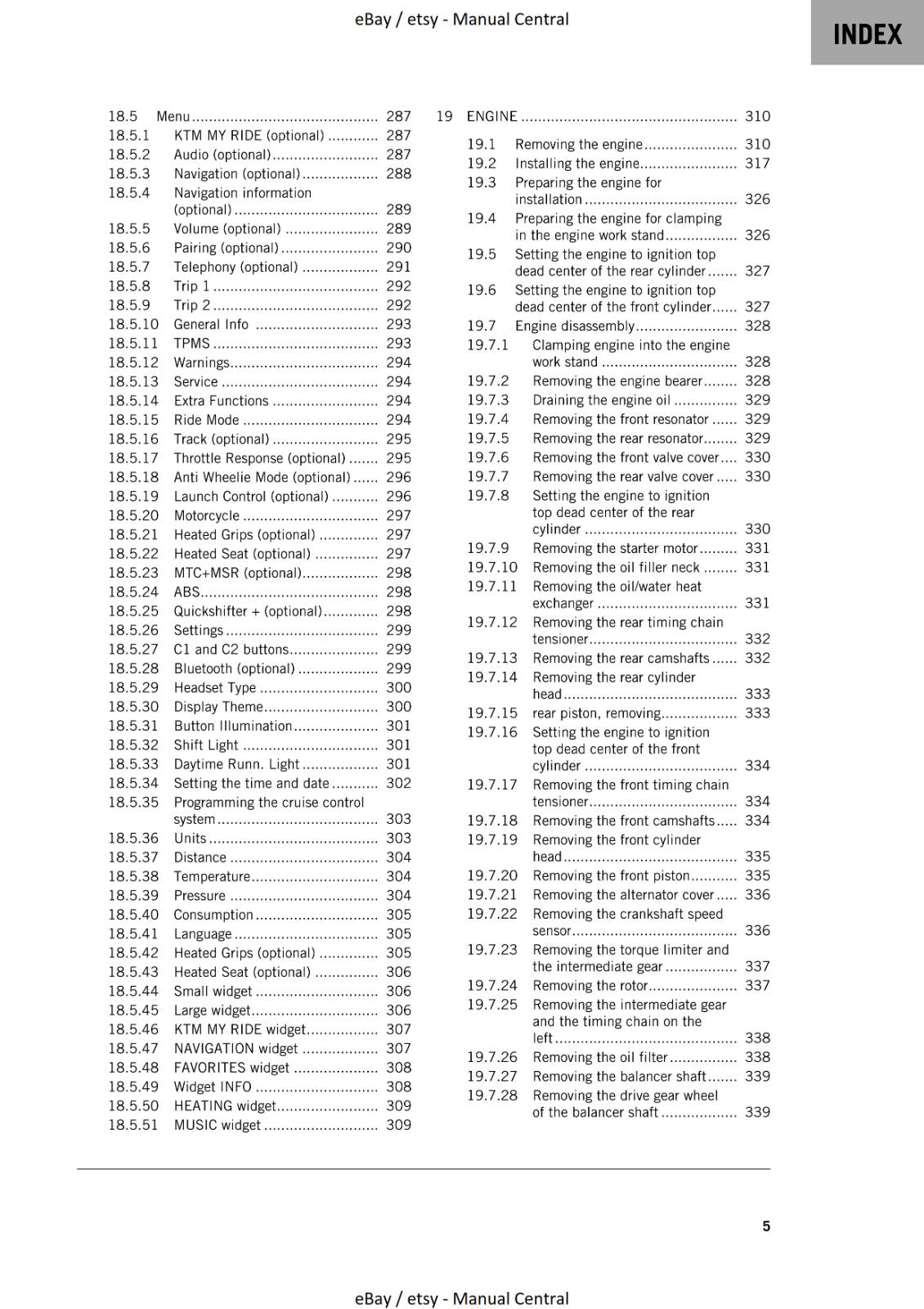 KTM MOTORCYCLE 2023 - 1290 SUPER DUKE R RR - WORKSHOP SERVICE - REPRINT