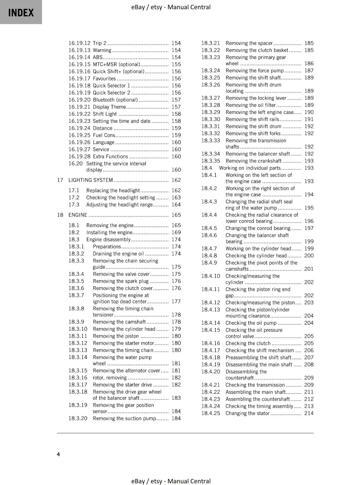 KTM MOTORCYCLE 2023 - RC 390 GP - WORKSHOP SERVICE - REPRINT