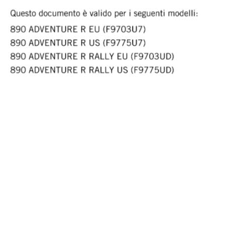 ITALIAN LANGUAGE - KTM 2021 - 890 ADVENTURE R RALLY  - MANUALE DI RIPARAZIONE