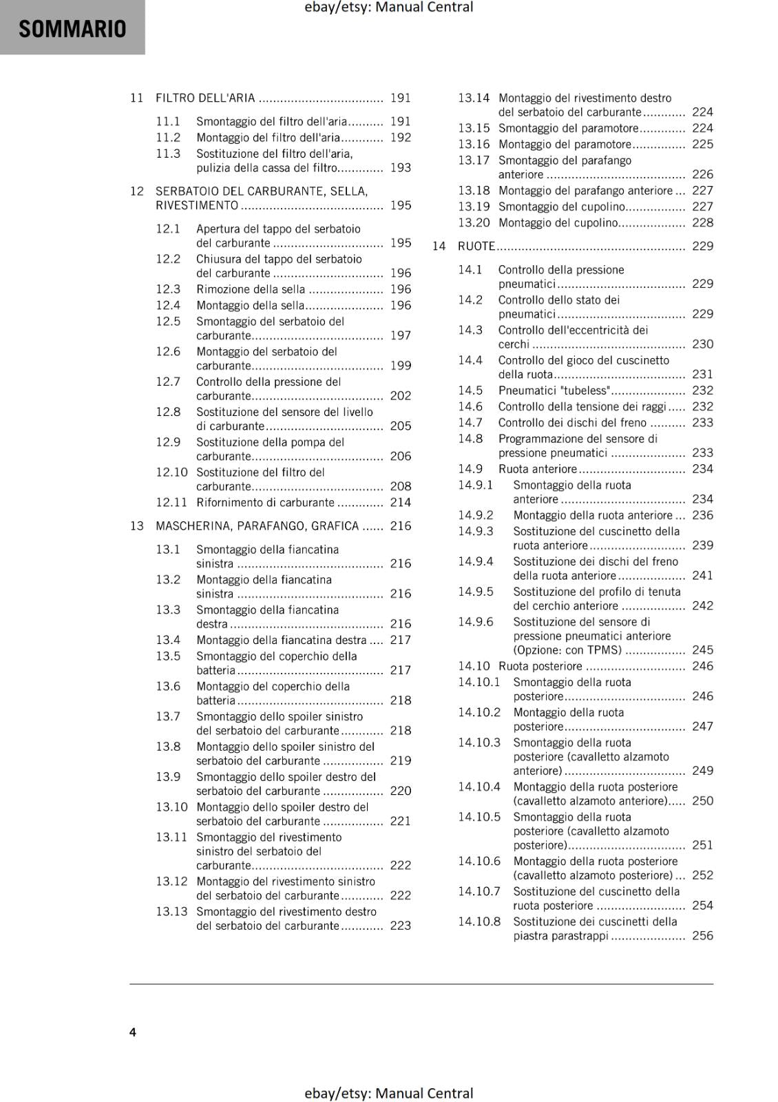 ITALIAN LANGUAGE - KTM 2021 - 890 ADVENTURE R RALLY  - MANUALE DI RIPARAZIONE