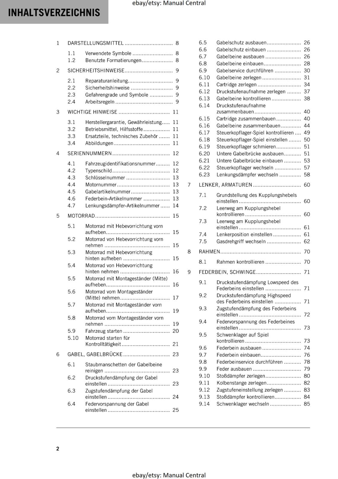 GERMAN LANGUAGE - KTM 2023- 890 ADVENTURE R - REPARATURANLEITUNG