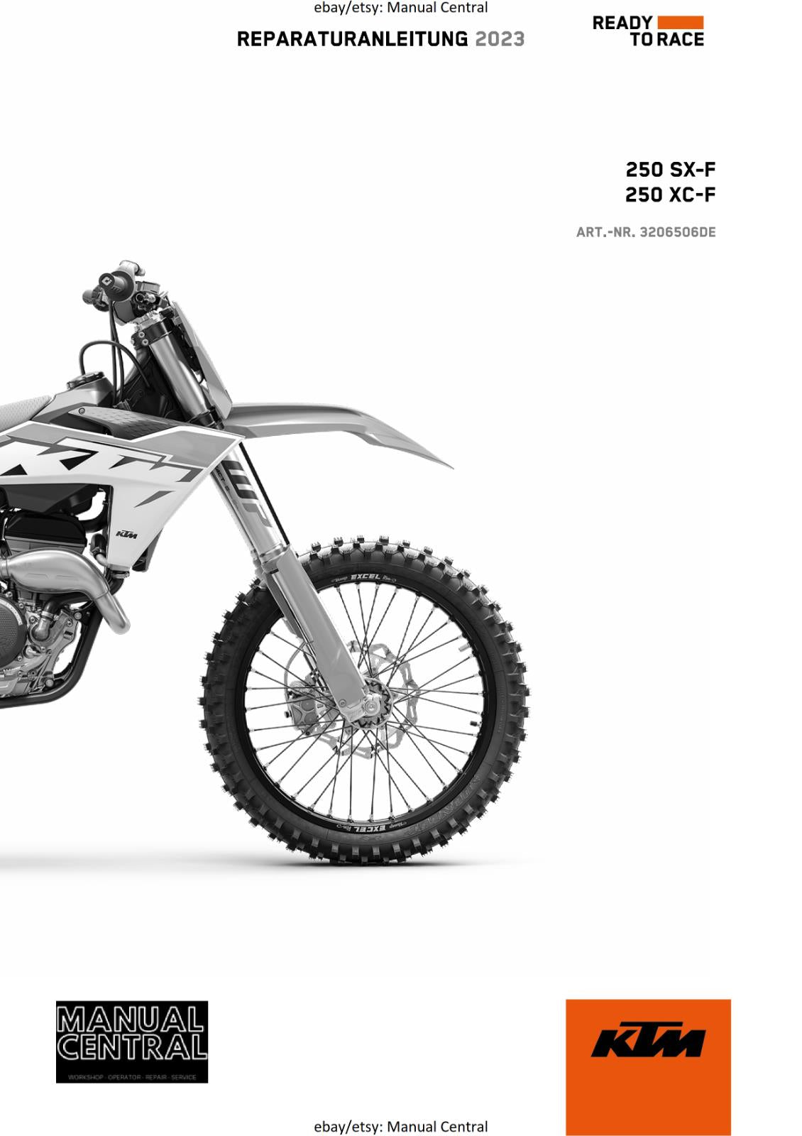GERMAN LANGUAGE - KTM 2023- 250 SX-F XC-F - REPARATURANLEITUNG
