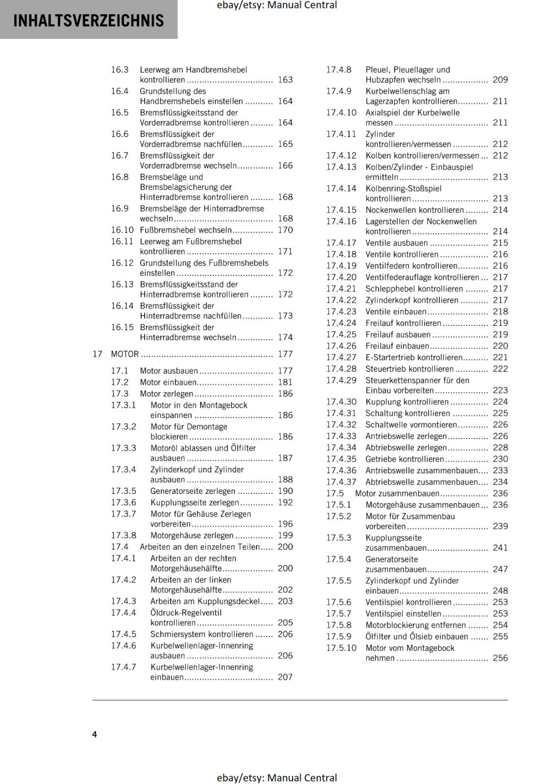GERMAN LANGUAGE - KTM 2023- 250 SX-F XC-F - REPARATURANLEITUNG