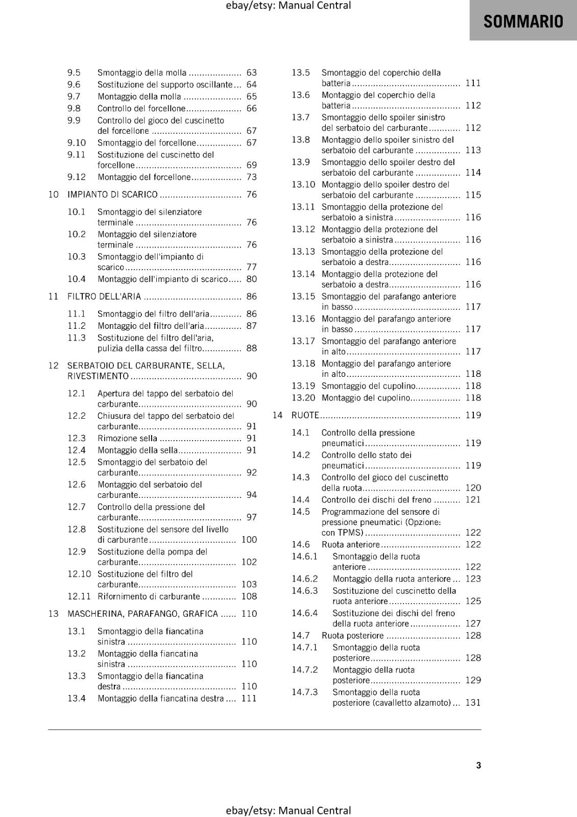 ITALIAN LANGUAGE - KTM 2023 - 890 SMT - MANUALE DI RIPARAZIONE