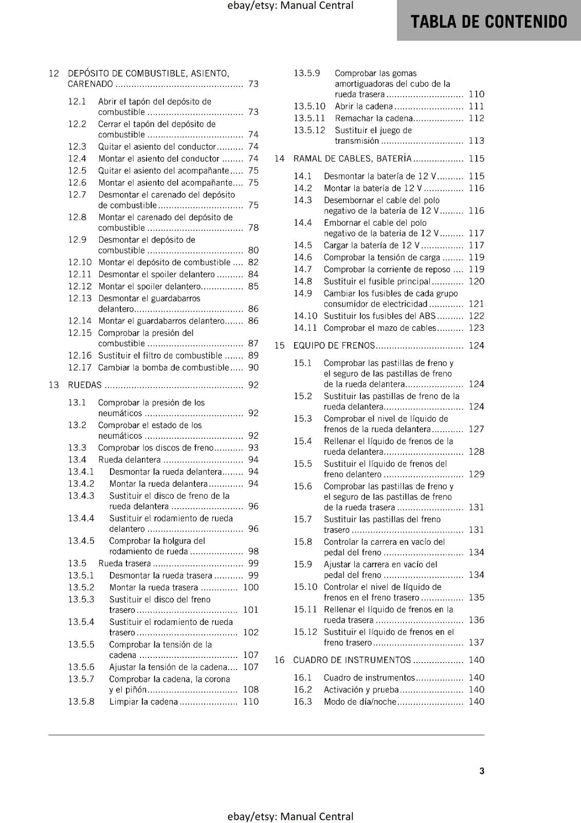 KTM 2022 - SPANISH LANGUAGE - 390 DUKE - MANUAL DE REPARACION
