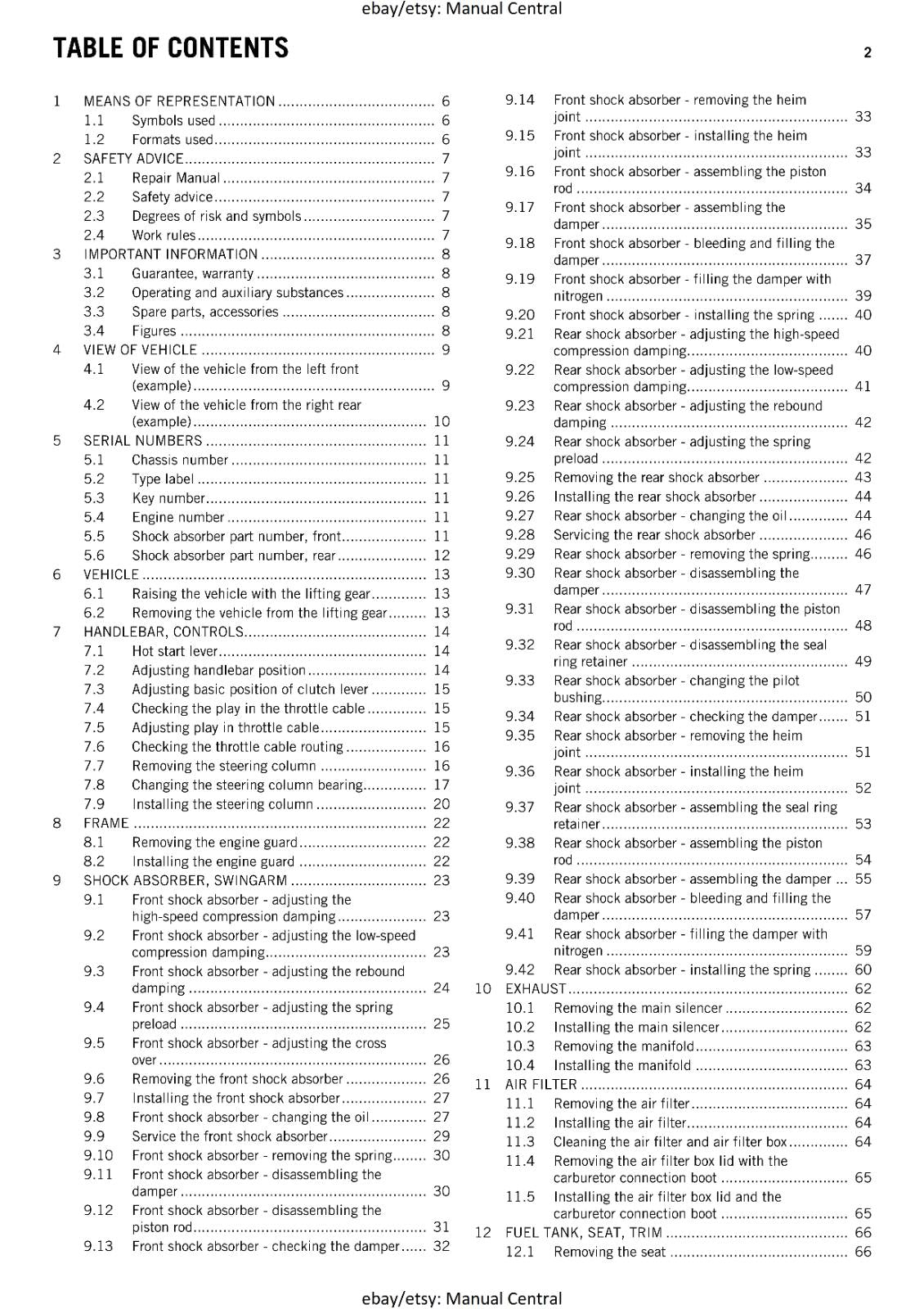 KTM ATV 2012 - 505 SX ATV - WORKSHOP SERVICE REPAIR MANUAL - PRINTED