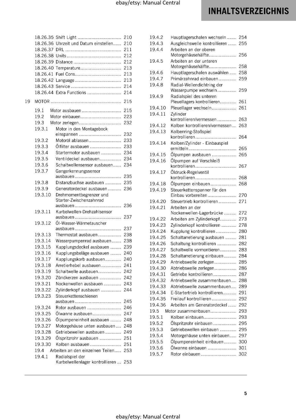 GERMAN LANGUAGE - KTM 2022-890 ADVENTURE & L - REPARATURANLEITUNG