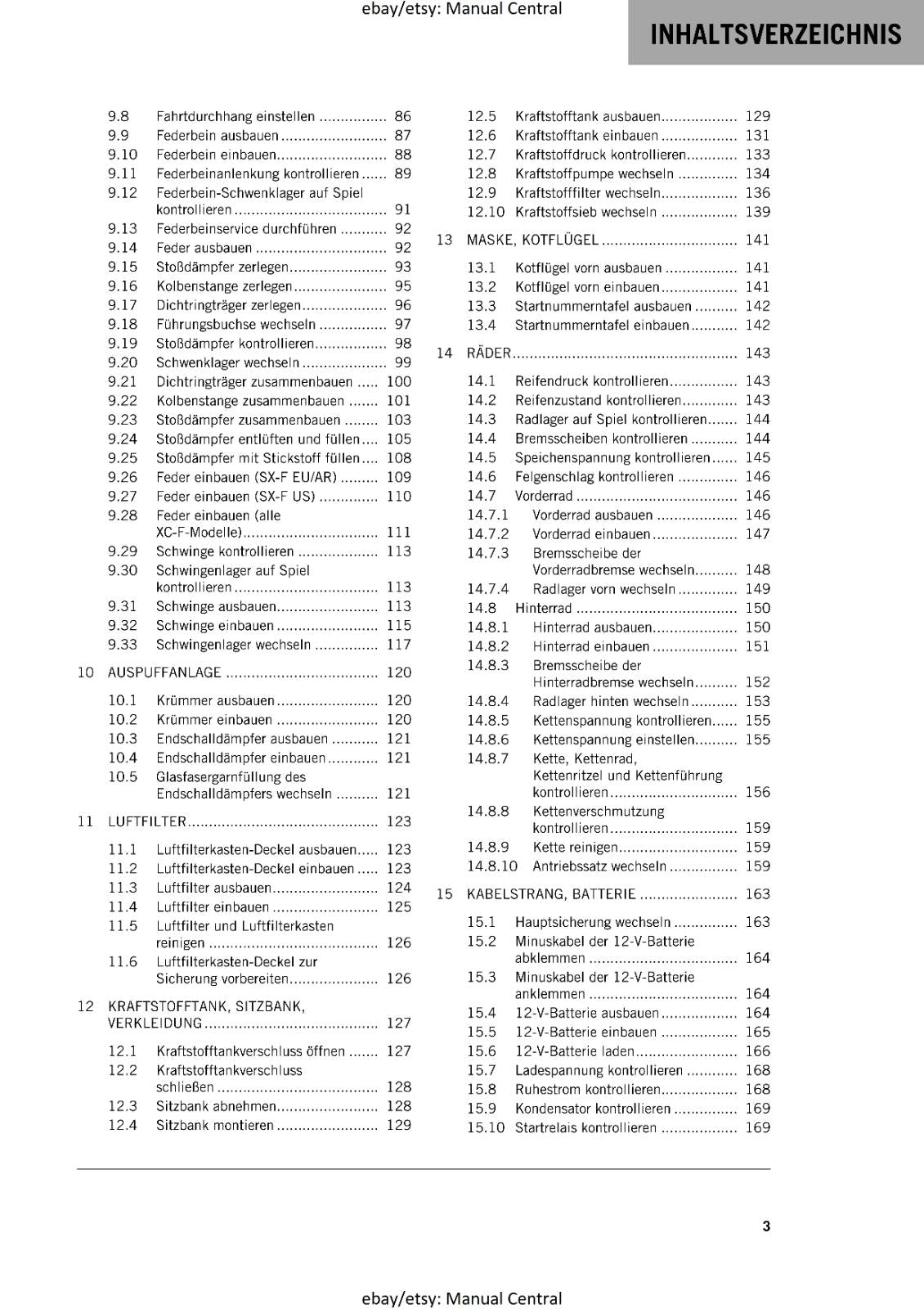 GERMAN LANGUAGE - KTM 2023- 350 SX-F XC-F FACTORY EDITION - REPARATURANLEITUNG
