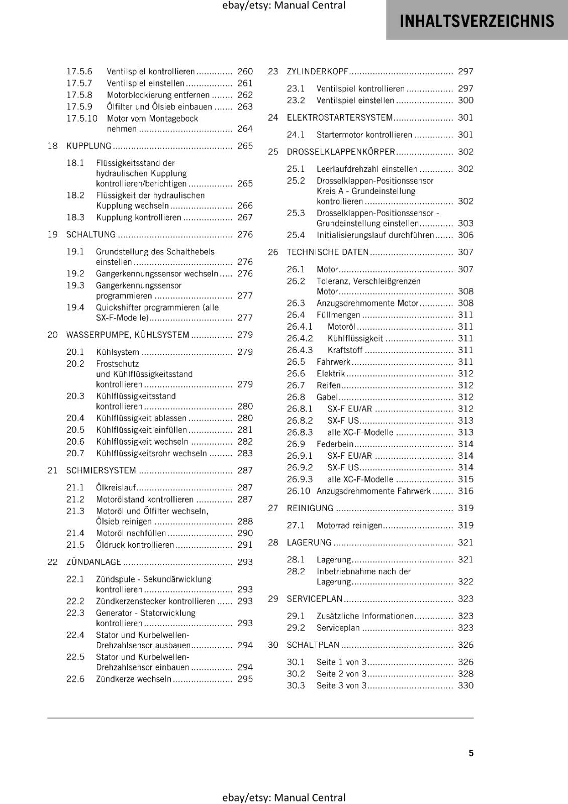 GERMAN LANGUAGE - KTM 2023- 350 SX-F XC-F FACTORY EDITION - REPARATURANLEITUNG