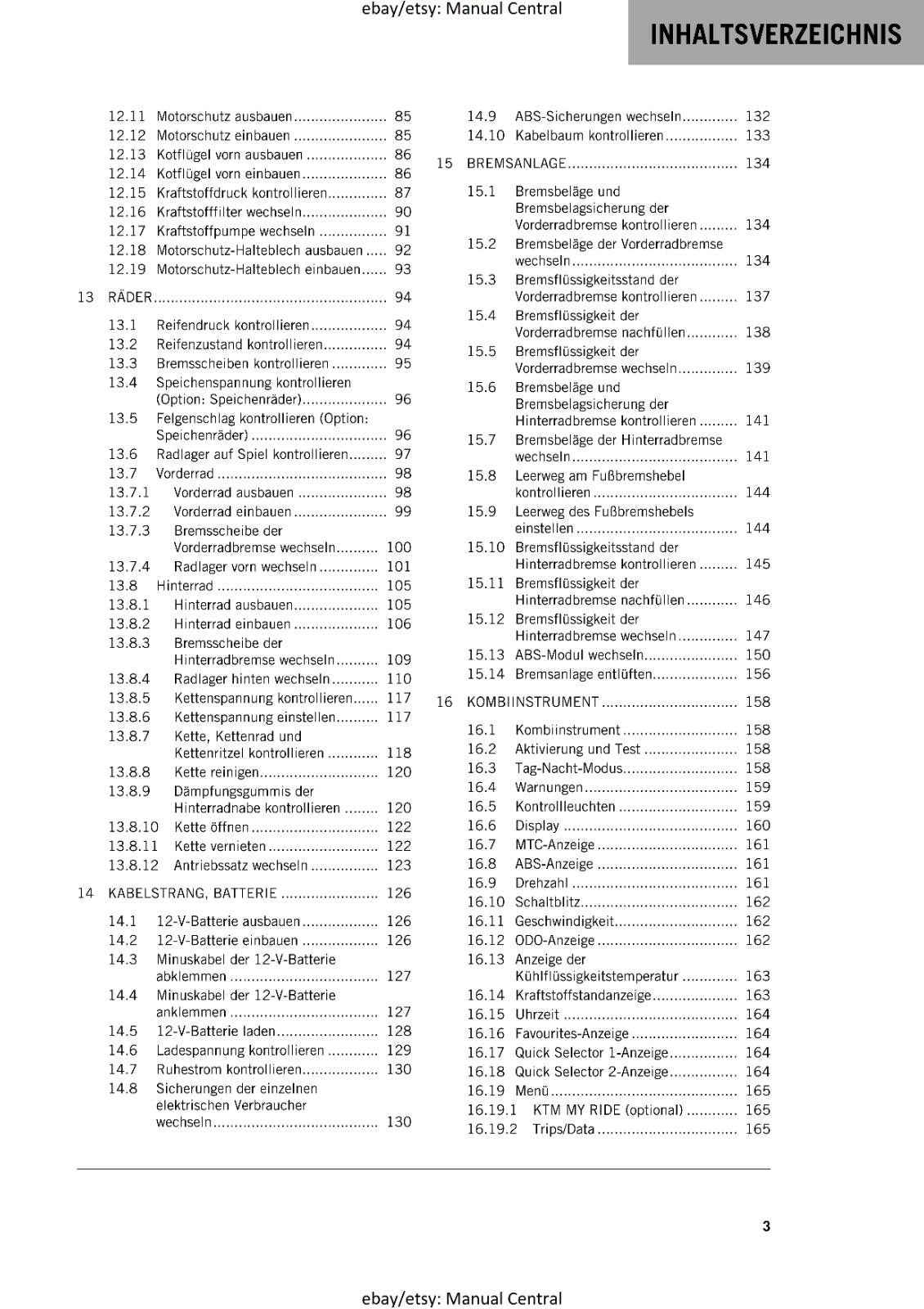 GERMAN LANGUAGE - KTM 2023- 390 ADVENTURE - REPARATURANLEITUNG