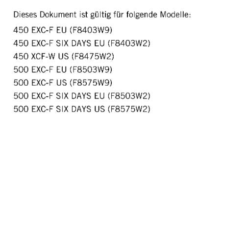 GERMAN LANGUAGE - KTM 2023- 450 500 EXC-F SIX DAYS XCF-W - REPARATURANLEITUNG