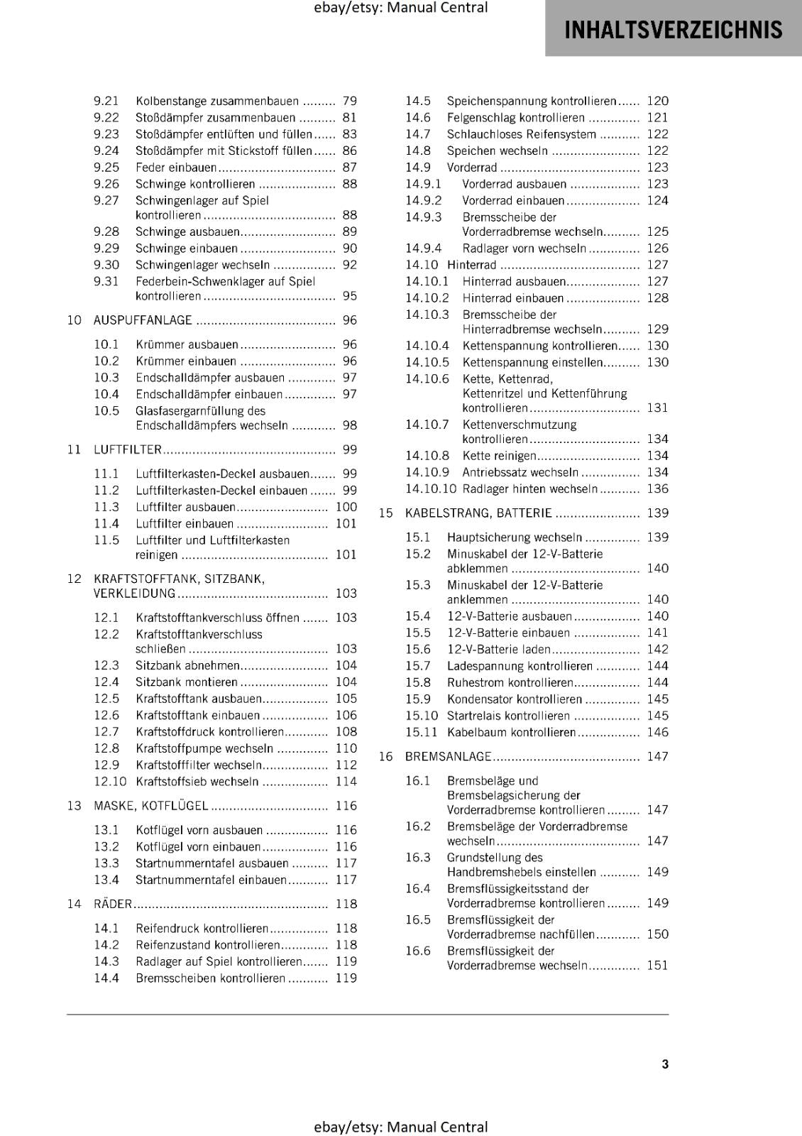 GERMAN LANGUAGE - KTM 2023- 450 SMR - REPARATURANLEITUNG