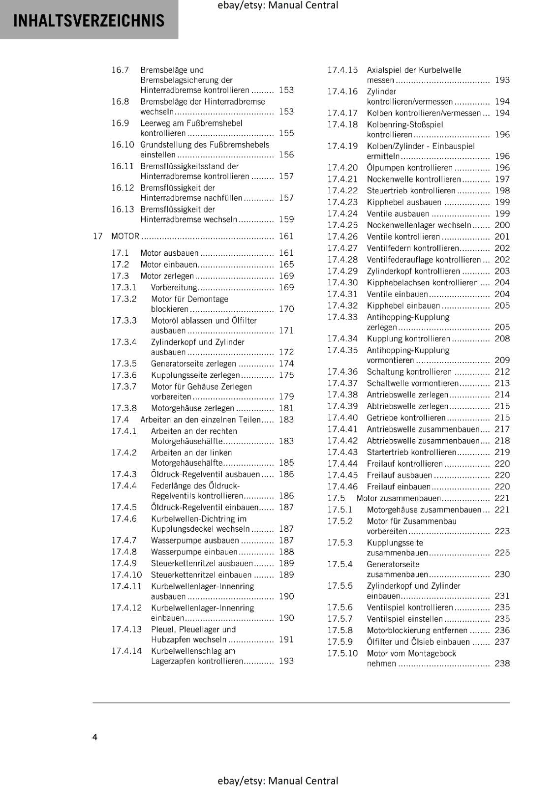 GERMAN LANGUAGE - KTM 2023- 450 SMR - REPARATURANLEITUNG
