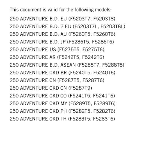 KTM 2020 - 250 ADVENTURE -  WORKSHOP SERVICE REPAIR MANUAL