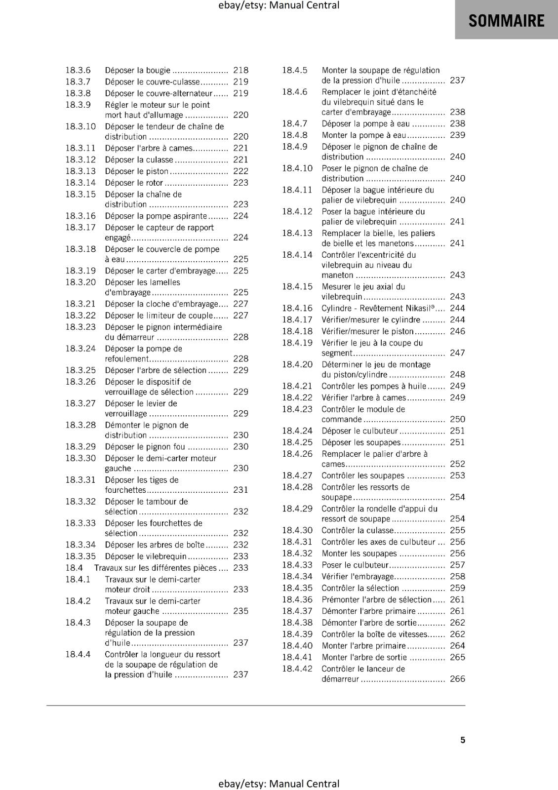 KTM 2021 - FRENCH LANGUAGE - 450 500 EXC-F SIX DAYS XCF-W - MANUEL DE REPARATION