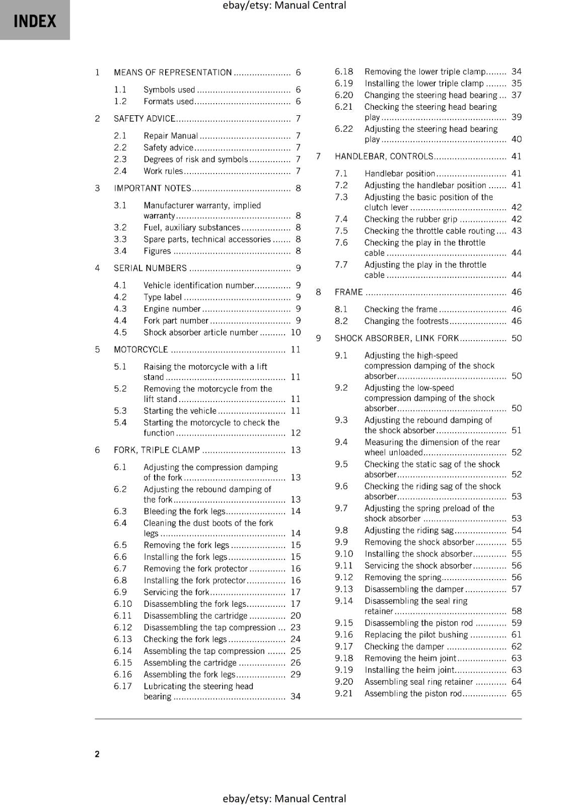 KTM 2020 - 300 EXC -  WORKSHOP SERVICE REPAIR MANUAL