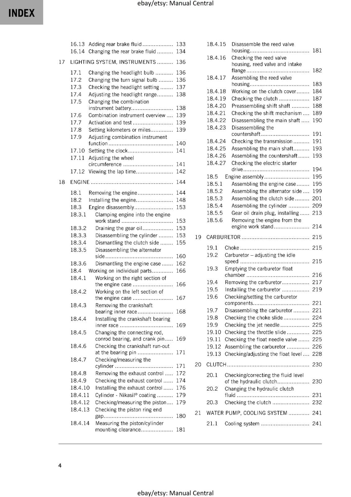 KTM 2020 - 300 EXC -  WORKSHOP SERVICE REPAIR MANUAL