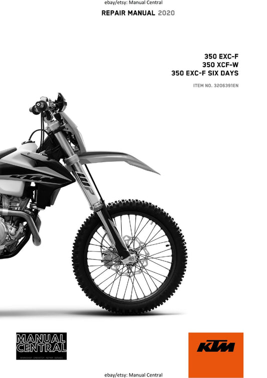 KTM 2020 - 350 EXC-F SIX DAYS XCF-W -  WORKSHOP SERVICE REPAIR MANUAL