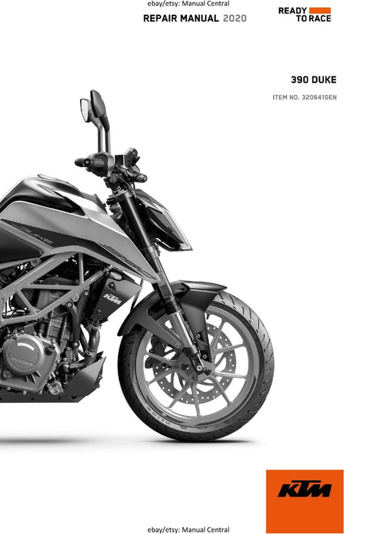 KTM 2020 - 390 DUKE - WORKSHOP SERVICE REPAIR MANUAL