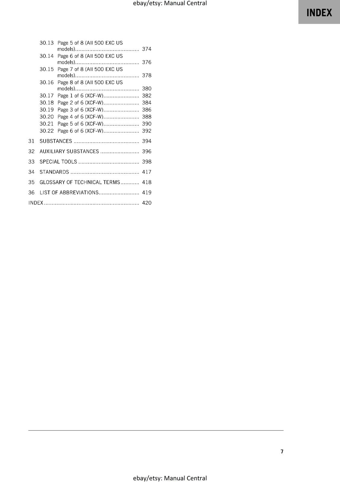 KTM 2020 - 450 500 EXC-F SIX DAYS XCF-W - WORKSHOP SERVICE REPAIR MANUAL