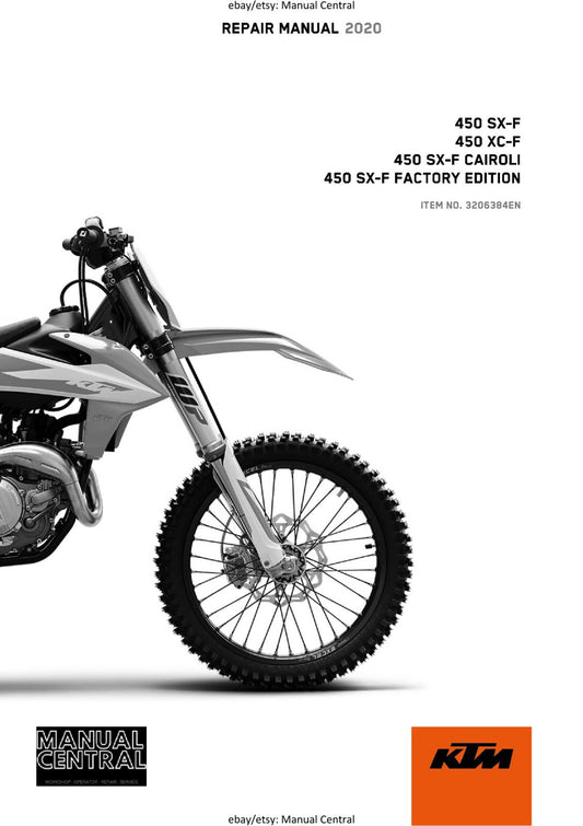 KTM 2020 - 450 XC-F SX-F CAIROLI FACTORY - WORKSHOP SERVICE REPAIR MANUAL