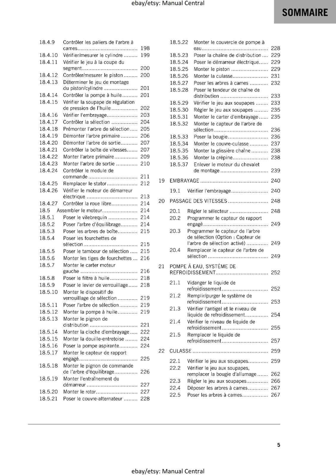 KTM 2021 - FRENCH LANGUAGE - 390 ADVENTURE - MANUEL DE REPARATION