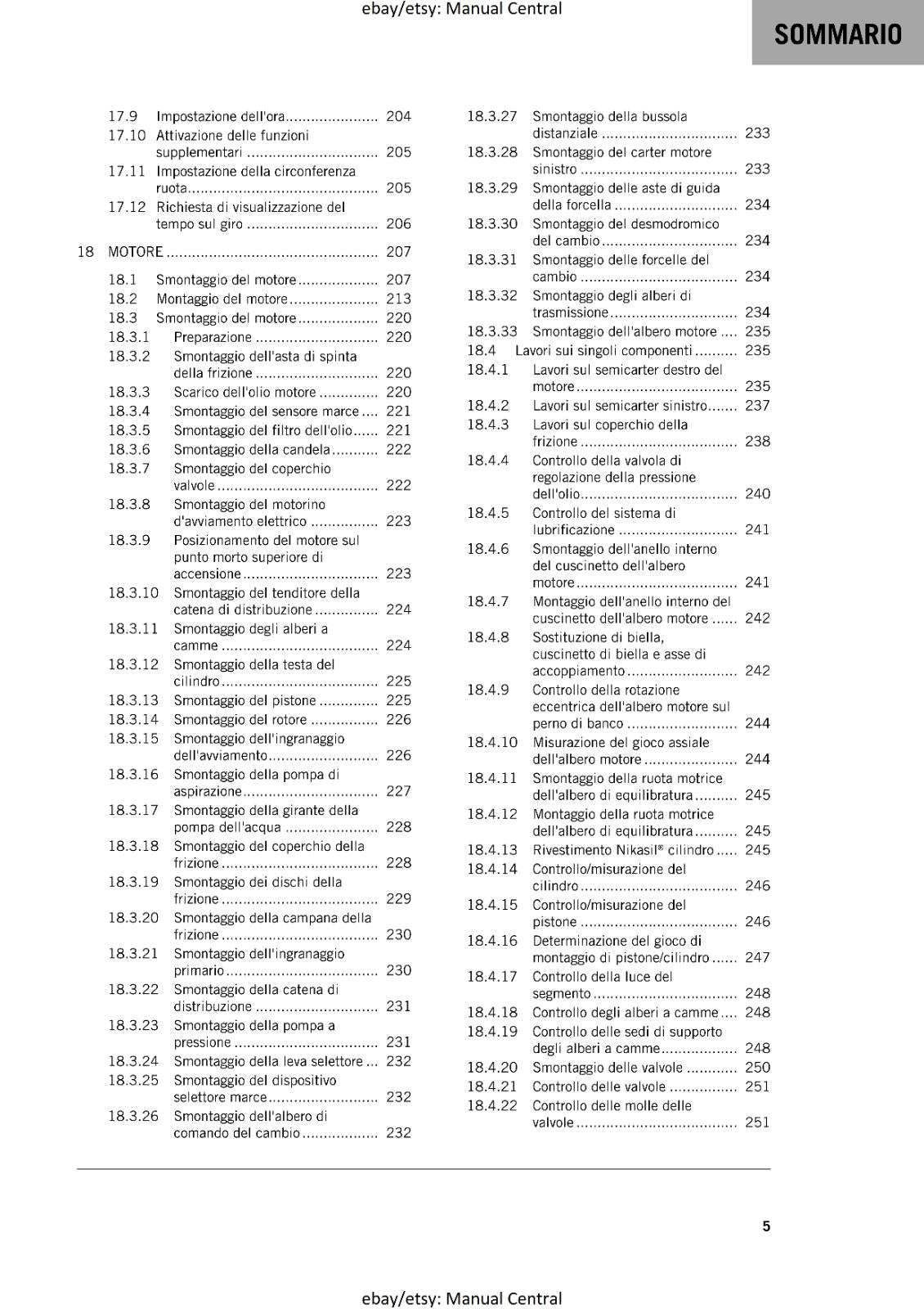 ITALIAN LANGUAGE - KTM 2017 - 350 EXC-F  - MANUALE DI RIPARAZIONE