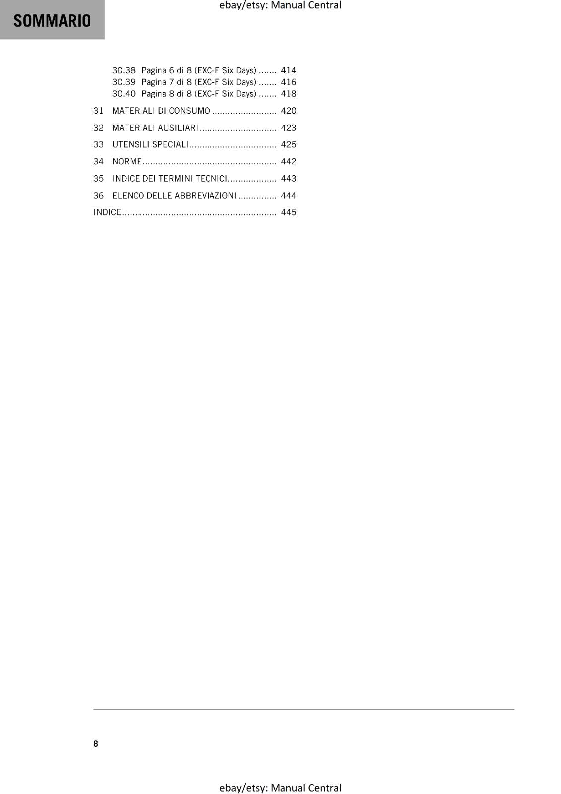 ITALIAN LANGUAGE - KTM 2017 - 350 EXC-F  - MANUALE DI RIPARAZIONE