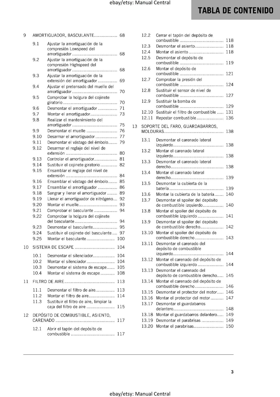 KTM 2022 - SPANISH LANGUAGE - 890 ADVENTURE R - MANUAL DE REPARACION