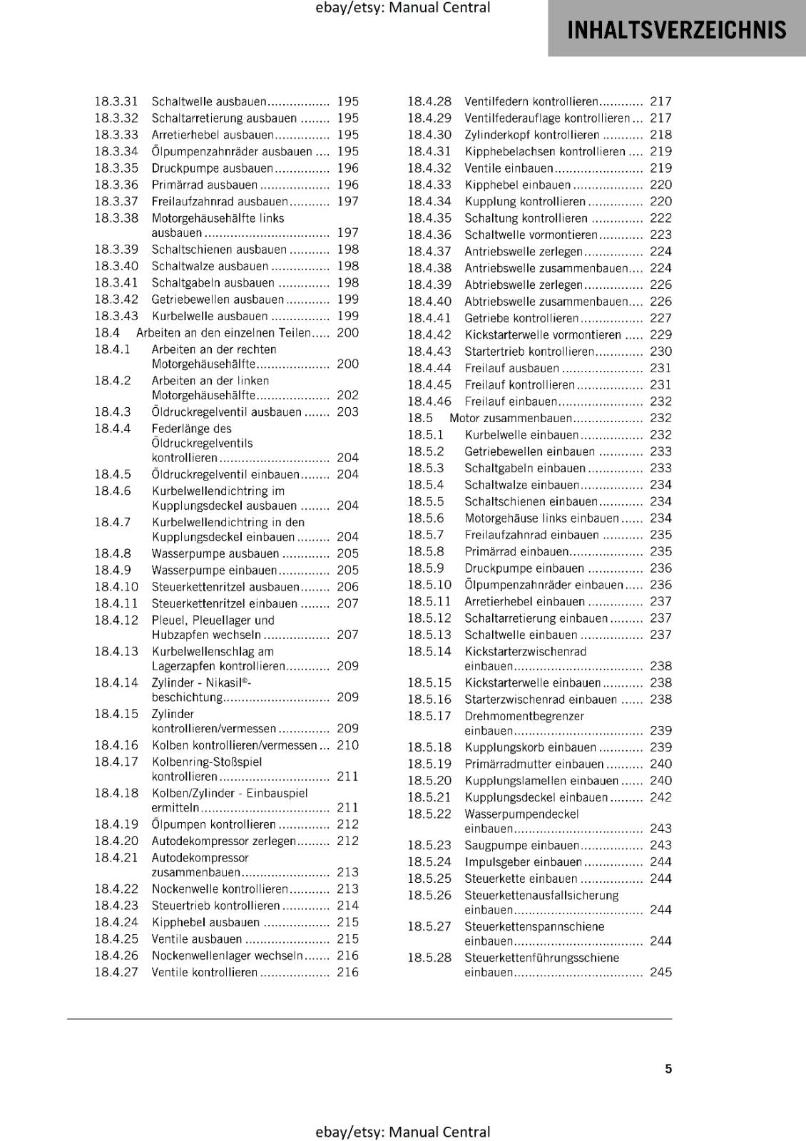 GERMAN LANGUAGE - KTM 2014- 450 500 EXC SIX DAYS XC-W - REPARATURANLEITUNG