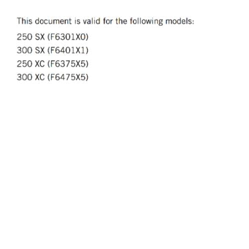 2024 OWNERS MANUAL -  250 300 SX XC - REPRINT