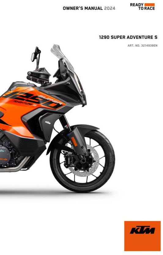 2024 OWNERS MANUAL - KTM 1290 SUPER ADVENTURE S EU - REPRINT