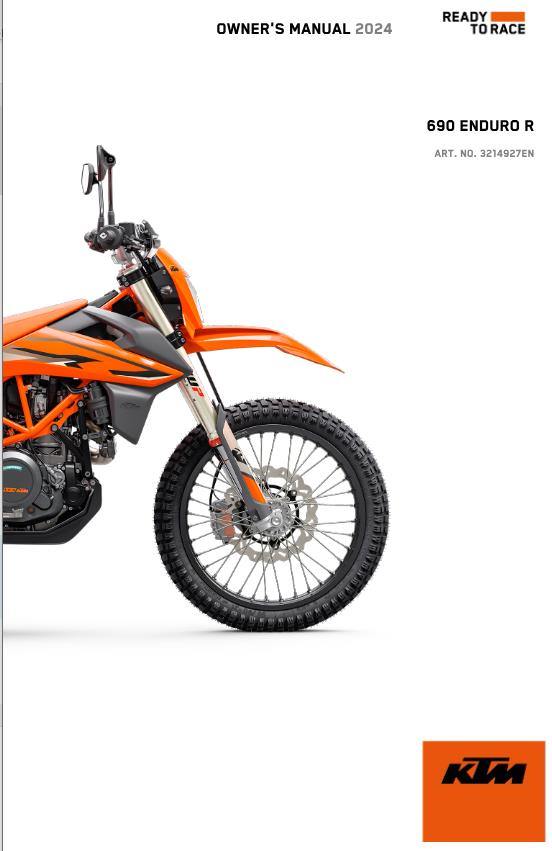 2024 OWNERS MANUAL - KTM 690 ENDURO R EU - REPRINT