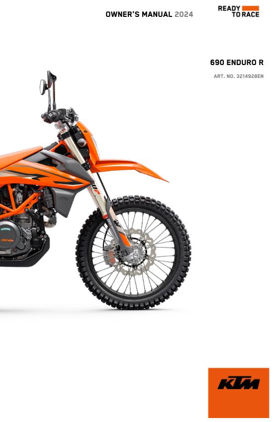 2024 OWNERS MANUAL - KTM 690 ENDURO R US - REPRINT