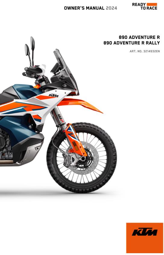 2024 OWNERS MANUAL - KTM 890 ADVENTURE R RALLY EU -  REPRINT