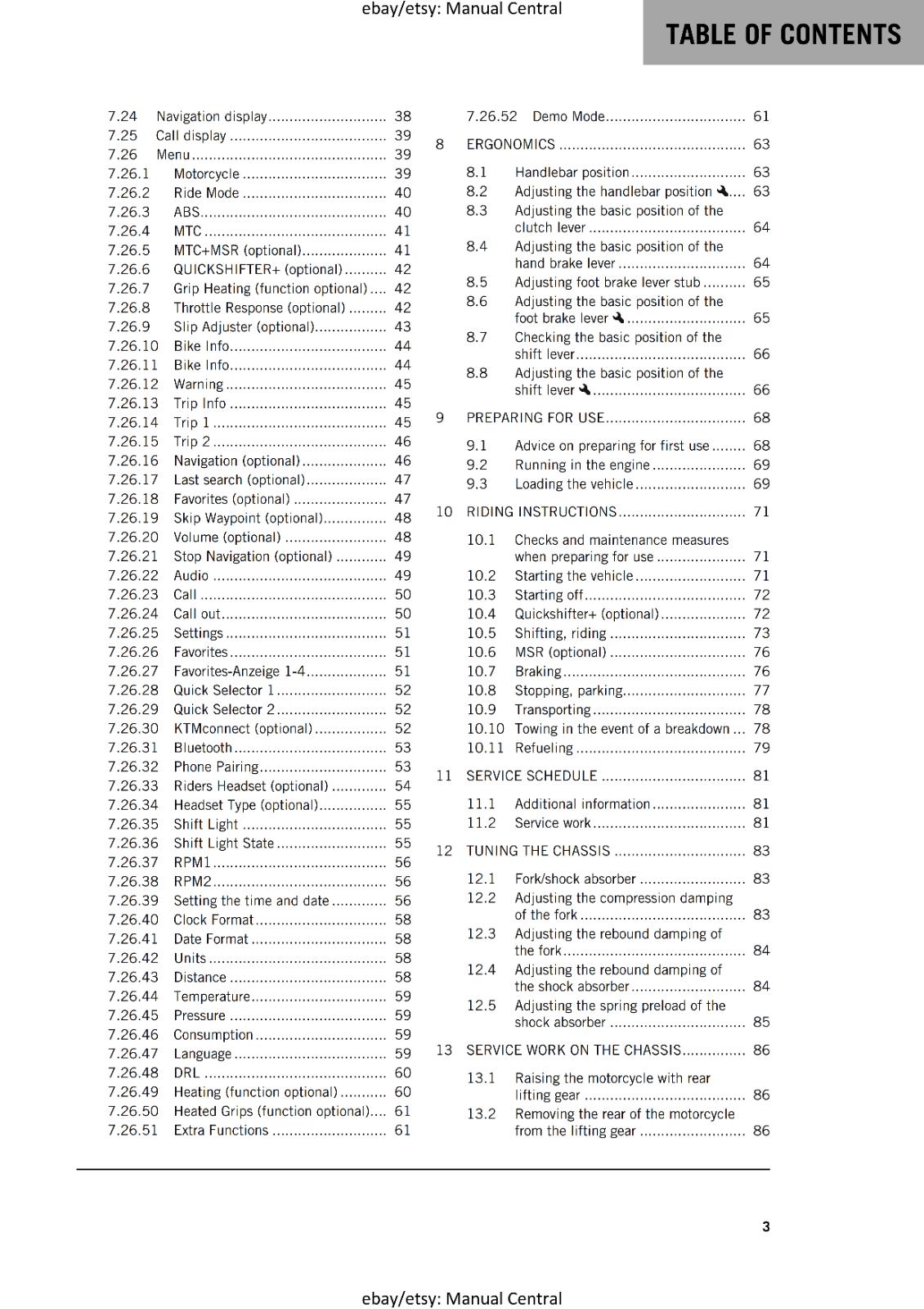 2024 OWNERS MANUAL - KTM 890 SMT EU - REPRINT