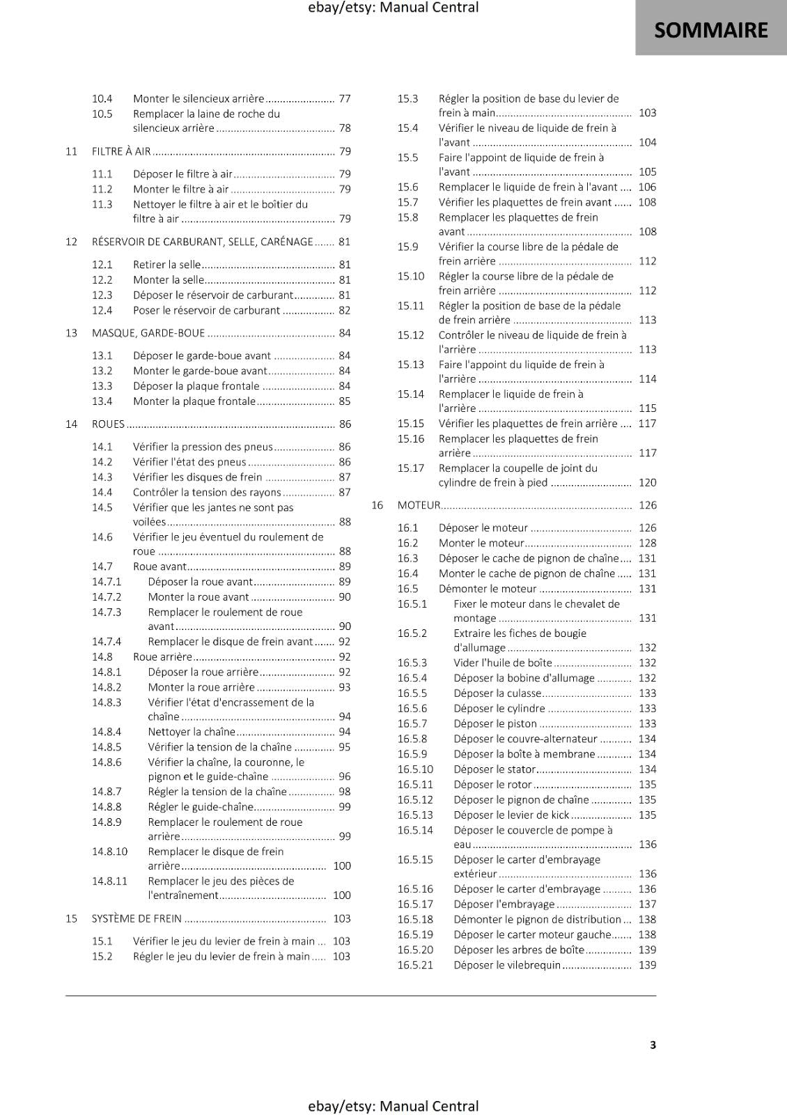 KTM 2021 - FRENCH LANGUAGE - 450 500 EXC-F SIX DAYS XCF-W - MANUEL DE REPARATION