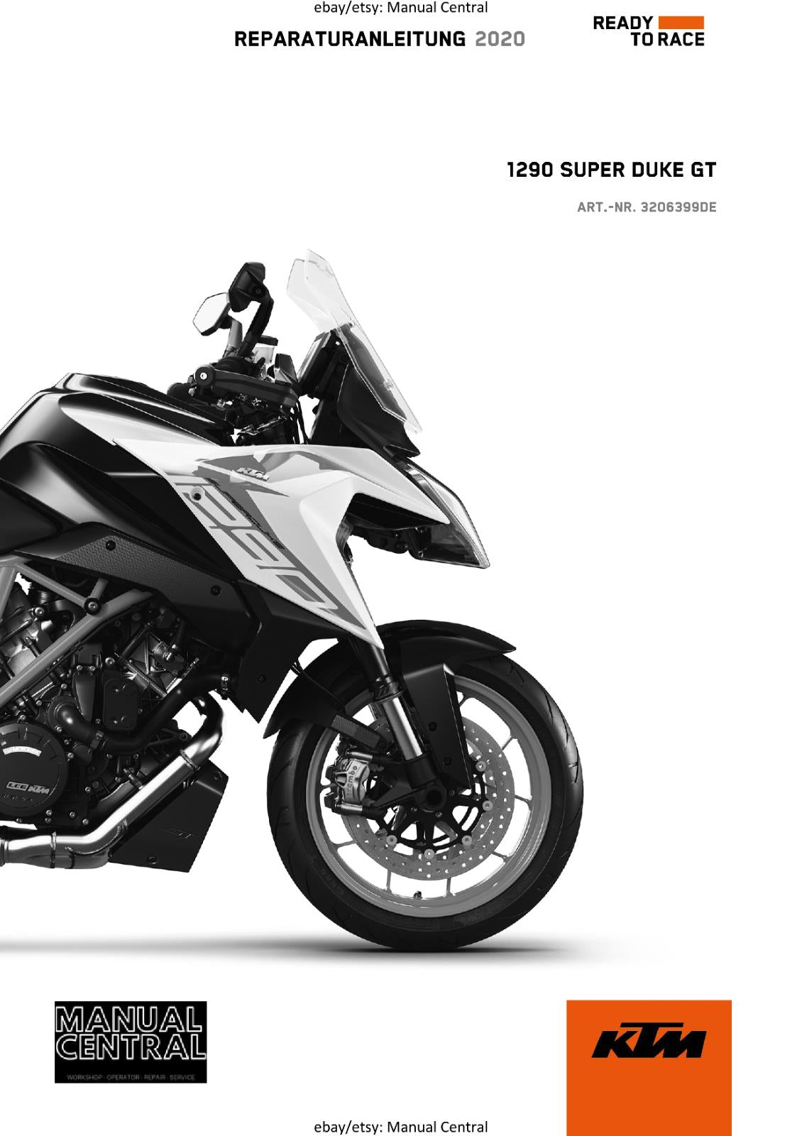 GERMAN LANGUAGE - KTM 2020- 1290 SUPER DUKE GT - REPARATURANLEITUNG