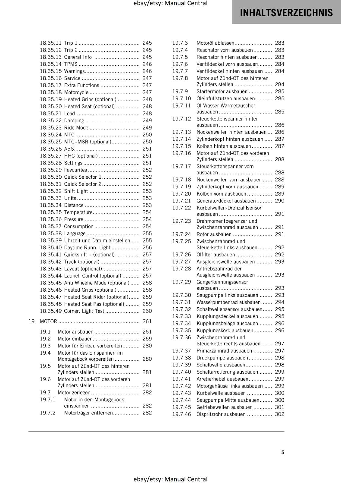 GERMAN LANGUAGE - KTM 2020- 1290 SUPER DUKE GT - REPARATURANLEITUNG