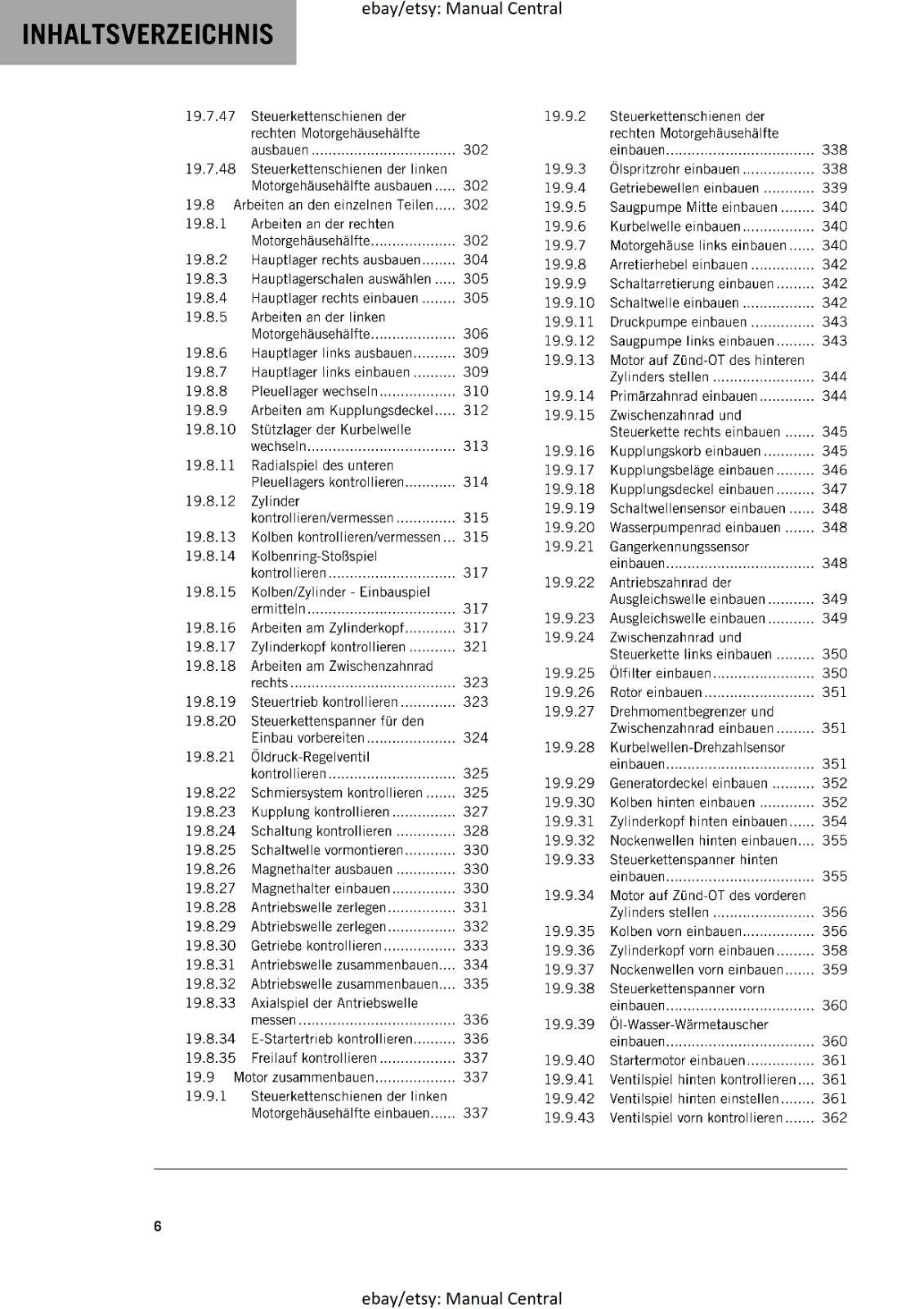 GERMAN LANGUAGE - KTM 2020- 1290 SUPER DUKE GT - REPARATURANLEITUNG